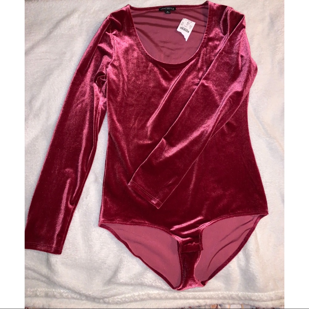 Fuschia long sleeve bodysuit